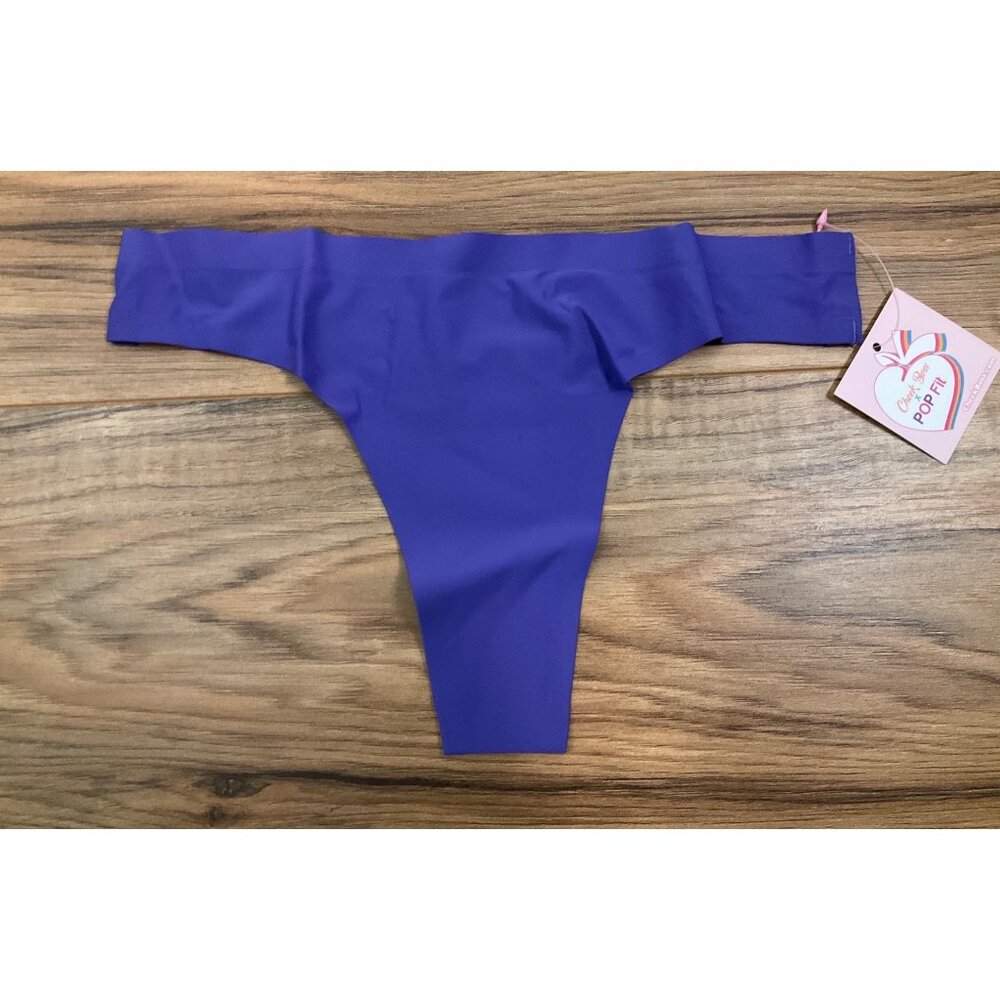 NWT Cheek Boss Purple Thong  panties Size: XS